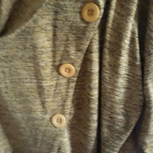 Ronnie Salloway Cowl Neck Top Women Large Mustard Large Detail Button - Picture 4 of 9